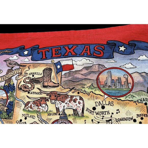 Kay Dee TEXAS Tea Towel Cotton Lone Star State Carrie Wagner Design 18"x26" - Picture 3 of 10